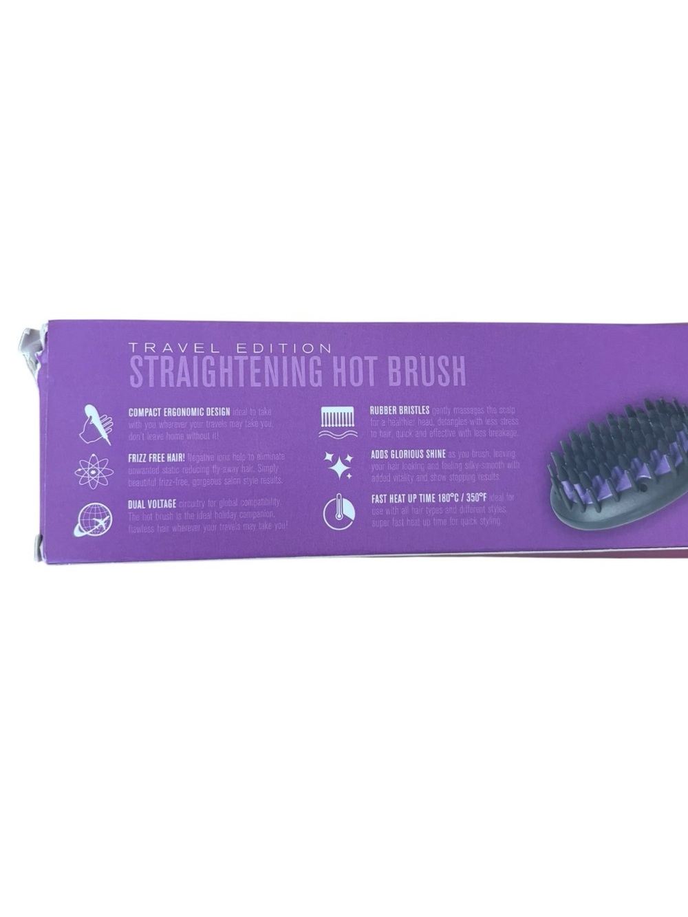Coroliss Travel Edition Straightening Hot Brush - Purple - Picture 4 of 4
